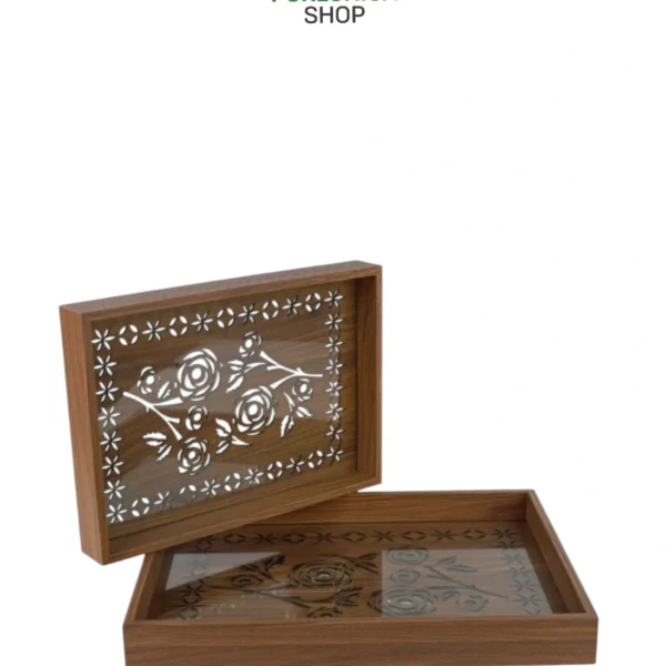 Poslužavnik drvo sivi