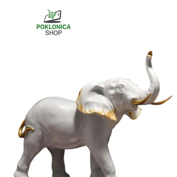 Figura slona sa podignutom surlom – ukrasna statua