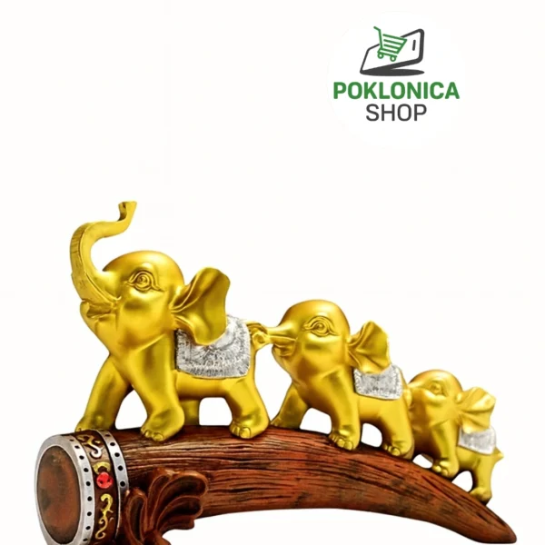 Ukrasna figura tri slona na grani