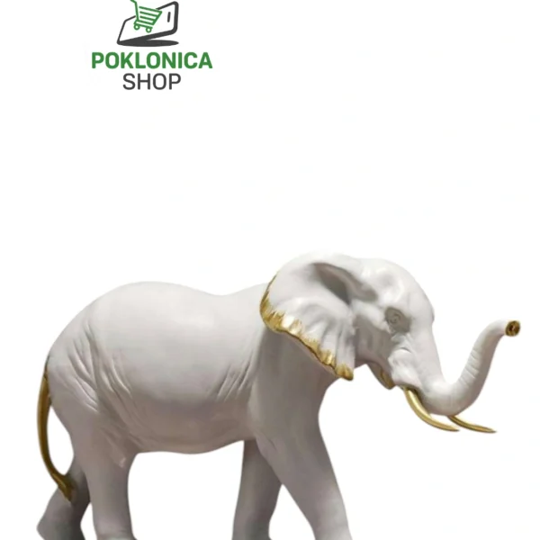 Figura slona sa spuštenom surlom – elegantna dekoracija