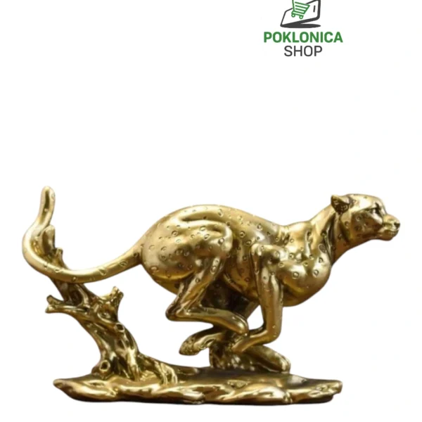 Figura gepard – zlatna dekoracija