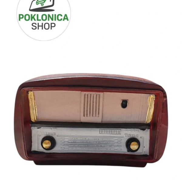 Retro dekorativna figura radio – polirezin skulptura vintage stila