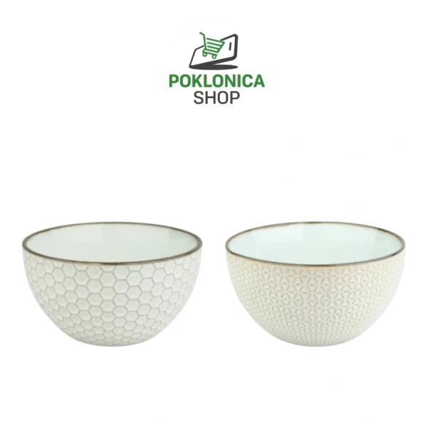 Keramička činija bela prsten