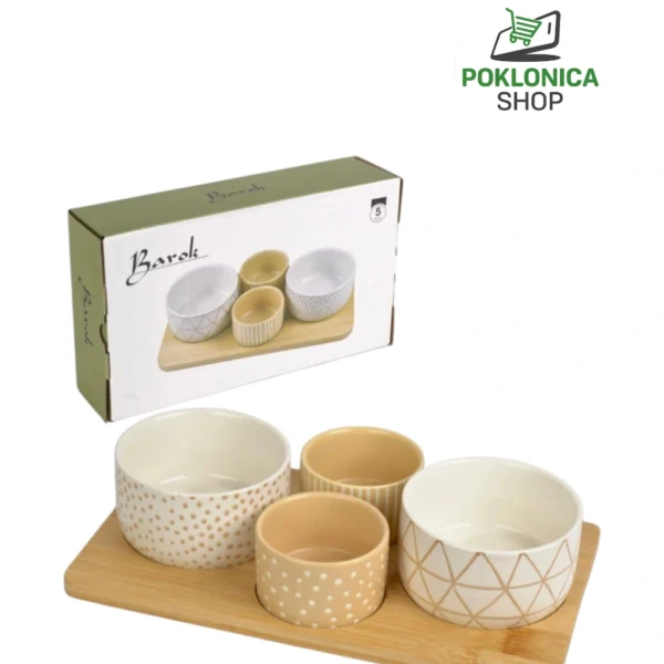 Keramičke činije sivo bele